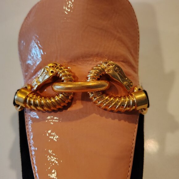 Tory Burch - Suede & Patent Leather Jessa Loafers - Picture 4 of 6